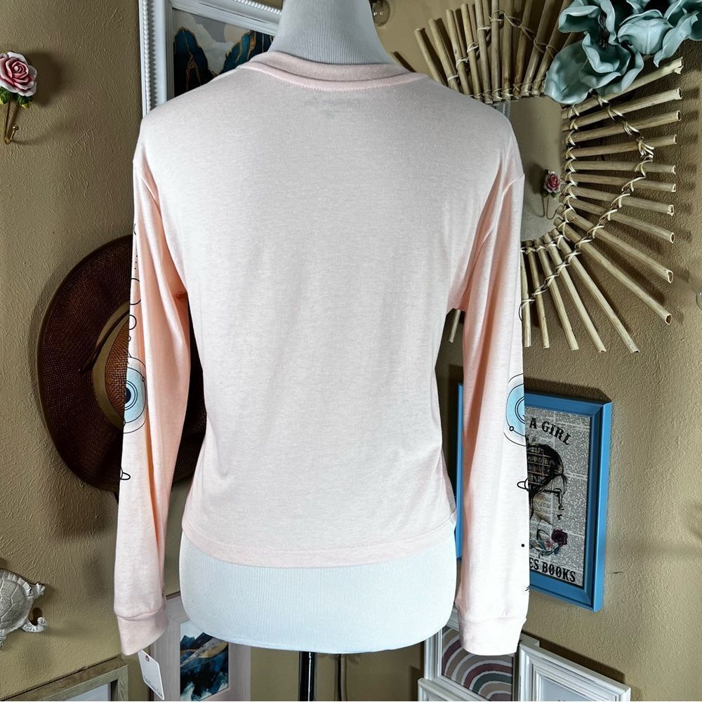 Juniors' Celestial Horoscope Constellation Long Sleeve Top In Pink Sz XS - Picture 6 of 9